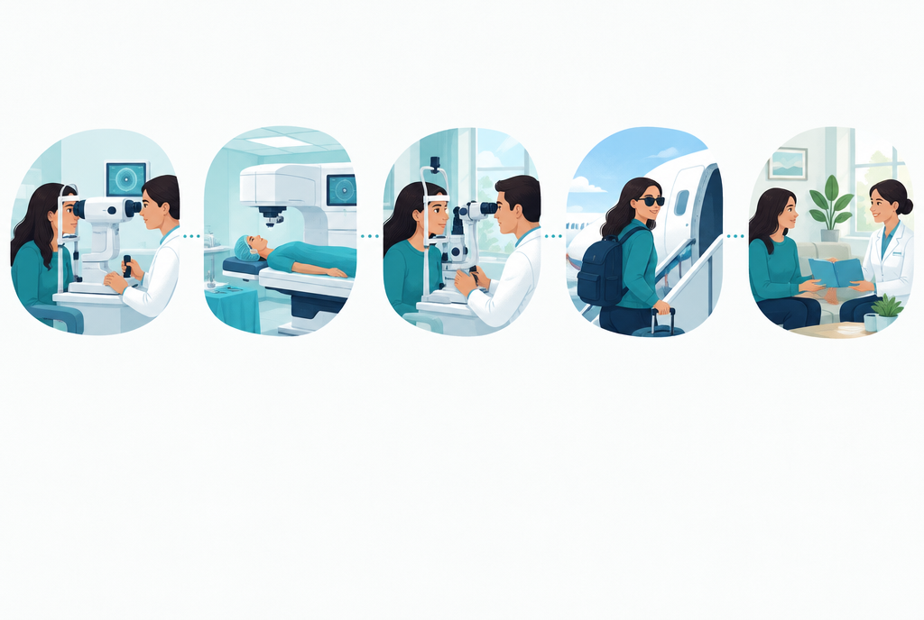 Five steps from the eye exam to follow-up at home
